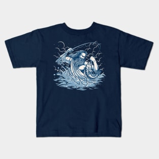 neptune fishing Kids T-Shirt